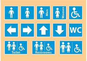 Blue Restroom Signals vector