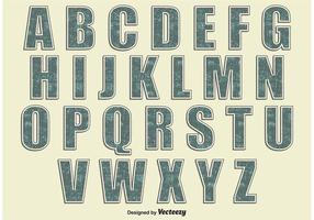 Retro Style Alphabet vector