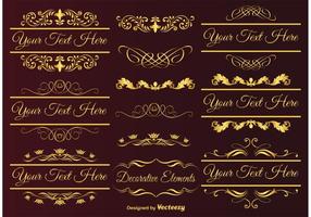 Gold Design Elements vector