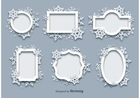 Winter Snow Frames vector