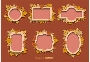 Marcos decorativos de otoño vector