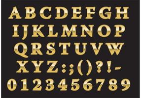 Golden Roman Type vector