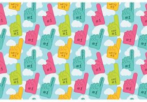 Free 1 foam finger seamless pattern vector