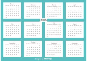 2016 Calendar vector