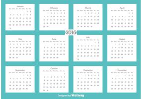 2016 Calendar vector