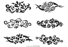 Floral Hawaiian Tribal Vector Pack