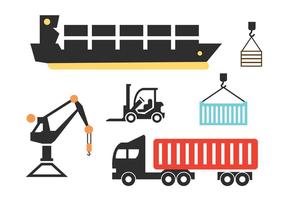 Shipping icons vector