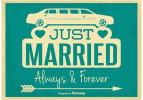 Retro Style Just Married Illustration vector