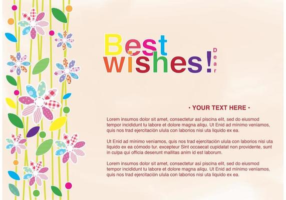 Best Wishes Card with Flowers