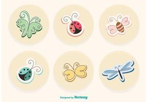 Spring Cartoon Bugs vector