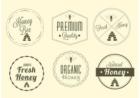 Free Honey Label Vector Set