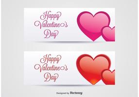 Valentine's Day Banners vector
