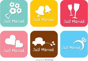 Bright Just Married Vectors