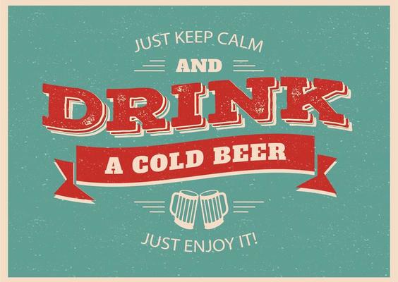 Typographic Beer Poster