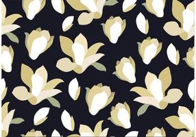 Seamless Black Floral Background vector