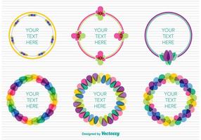 Spring colourful frames vector