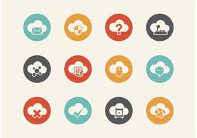 Free Retro Cloud Computing Vector Icons