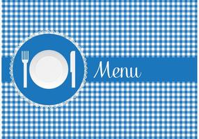 Free Menu Card With Paper Plate Vector