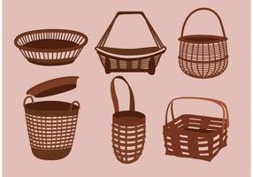 Simple Old Basket Designs vector