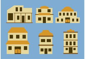 Old Western Town Building Vectors