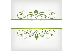 Green Swirly Frame Vector