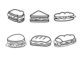 Free Vector Club Sandwiches