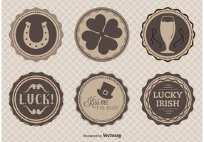 St. Patrick's Day Retro Labels vector