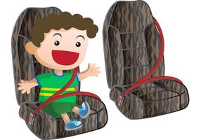 Seat Belt Vector with Toddler 