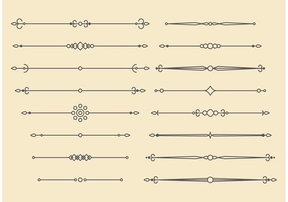 Retro Vector Ornament Lines Design