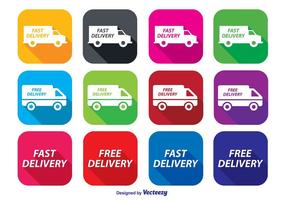 Fast Delivery Icon Set vector