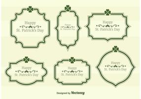 Marcos del texto del vector del día de St Patrick
