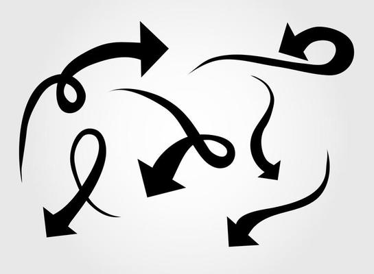 Vector Curved Arrow Icons