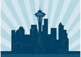 Vector libre Seattle ciudad horizonte