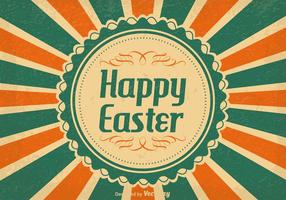 Vintage Happy Easter Illustration vector