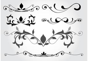 Elementos De Diseño Floral Vector