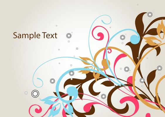 Floral Swirl Vector Background