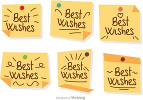 Best Wishes Notes Vectors