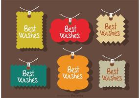 Best Wishes Labels Vector