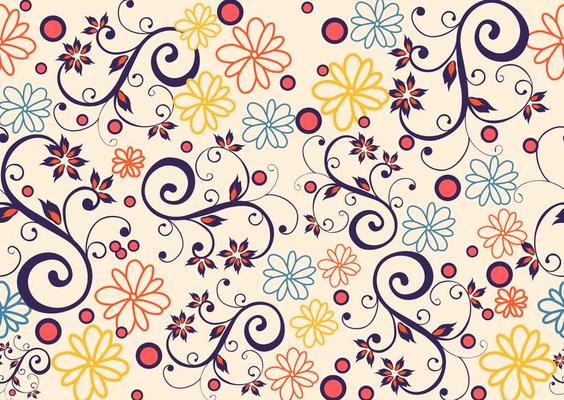 Seamless Floral Vector Background