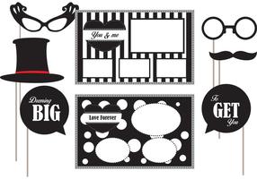 Black and White Photobooth Vector Elements 