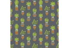 Free Mason Jar Plant Vector Pattern