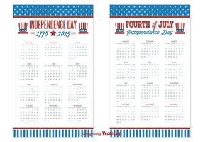 2015  2016 Independence Day Calendars vector