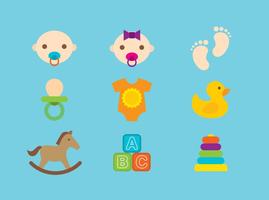 Babies And Toys Vectors 
