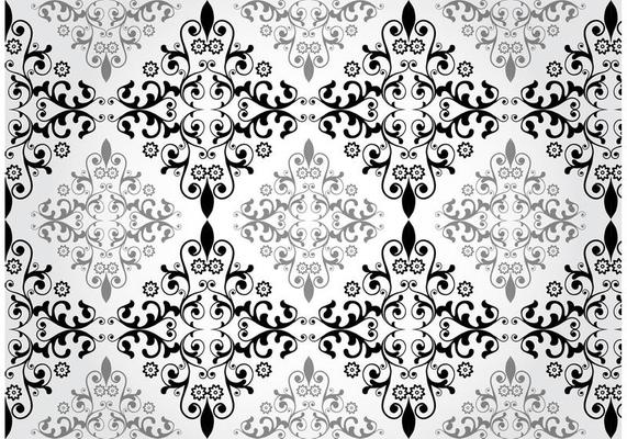 Floral Damask Vector Pattern 