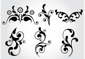 Floral Flourish elementos vectoriales vector