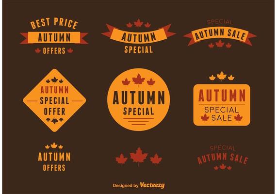 Autumn Deal Vector Labels