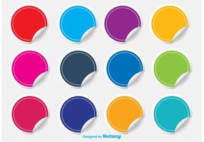 Colorful Blank Sticker Set vector