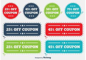 Discount Coupon Labels vector
