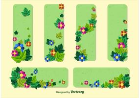 Spring Floral Banner Vector Templates