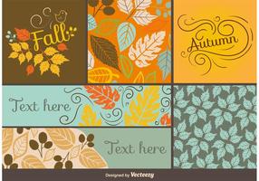 Fall and Autumn Card Vector Templates